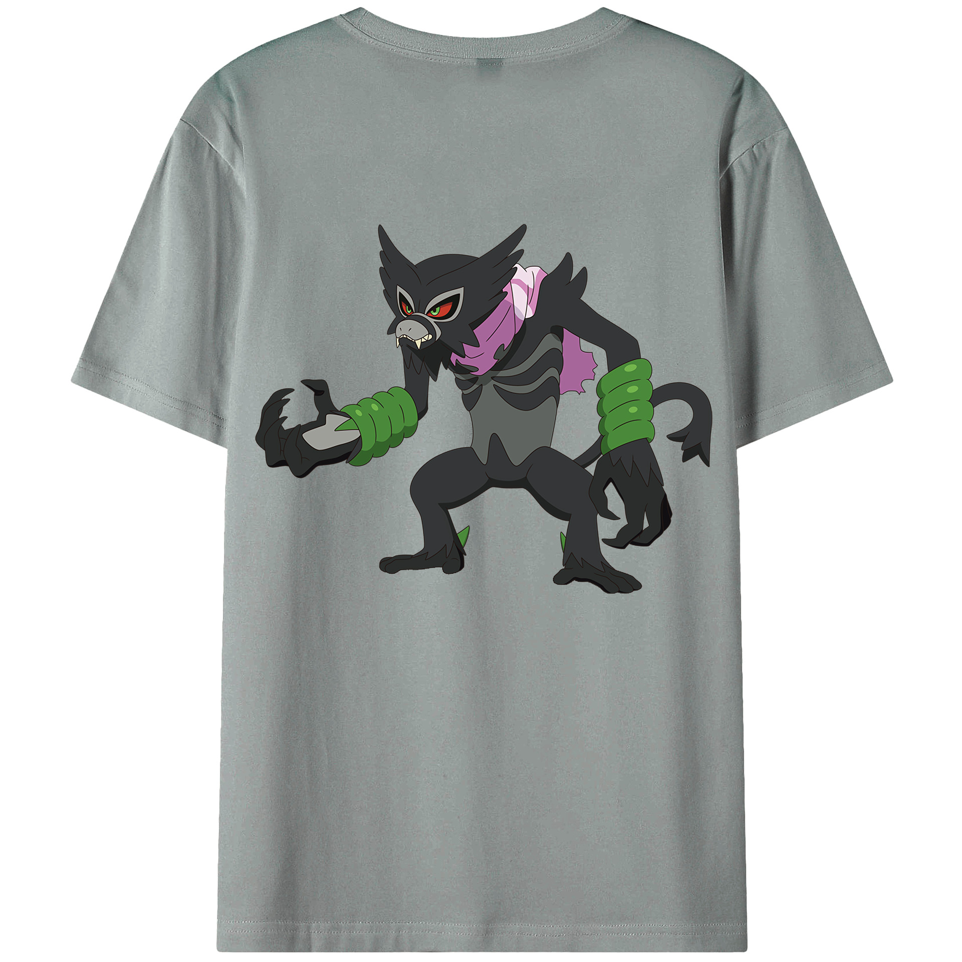（画像用） ポケットモンスター Pokémon 綿100％ メンズ半袖Tシャツ（バックプリント） 通気性